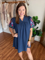 Ahead of It Dress in Navy