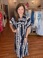 Keep on Repeat Dress in Navy