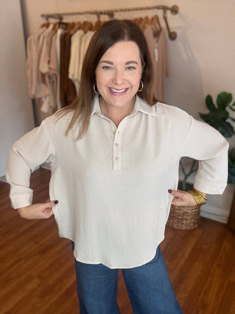Stay in Your Sights Top in Oatmeal