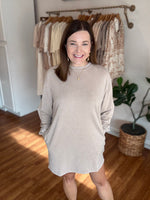 Weekend Sweatshirt Dress in Taupe