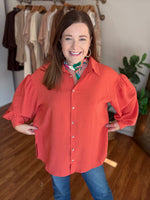 All of a Sudden Top in Orange
