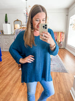 Clearly Yours Sweater in Teal