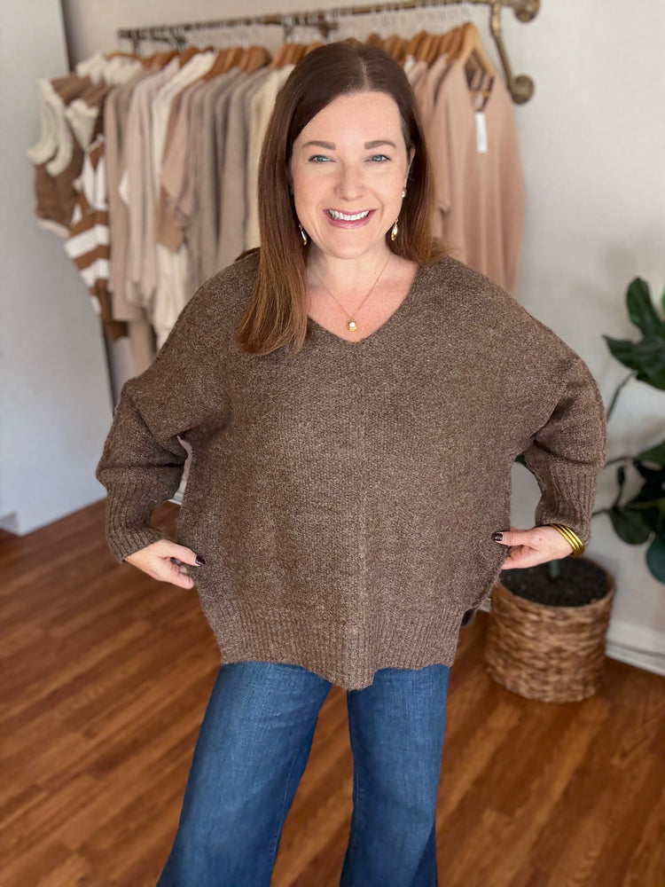 Before You Know It Sweater in Brown