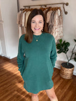Weekend Sweatshirt Dress in Green