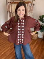 Meant for You Top in Brown