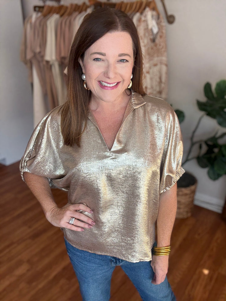 Bet on Me Top in Gold