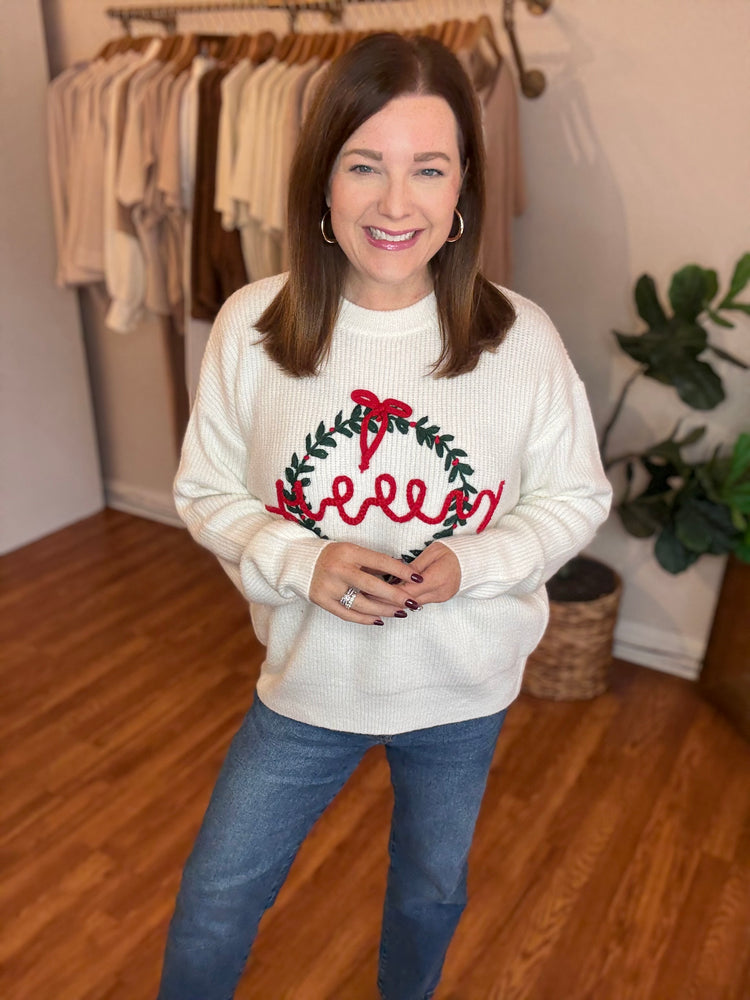 Merry Wreath Sweater