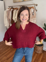 Remember It Sweater in Cabernet
