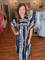 Keep on Repeat Dress in Navy