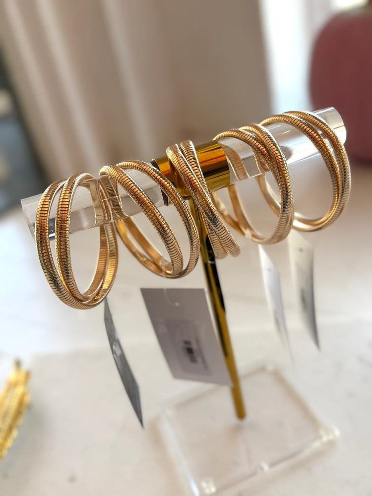 2 Row Omega Bangle Set