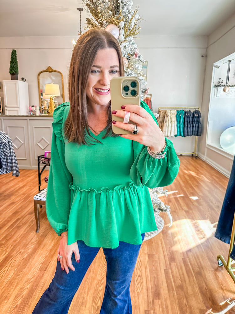 Tons of Options Top in Green