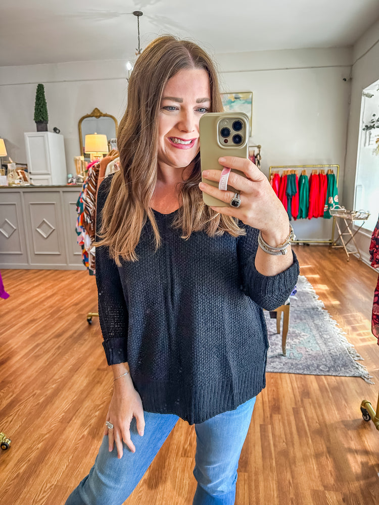 Nothing But Love Sweater in Black