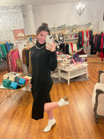 Warm Nights Sweater Dress in Black