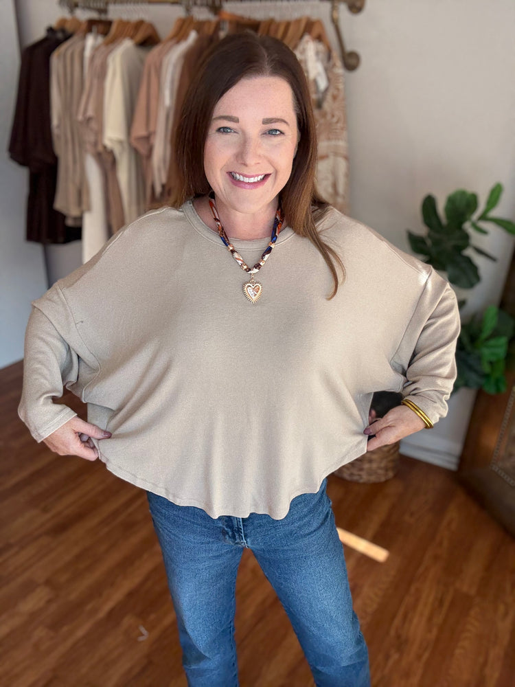 Love You Better Top in Taupe