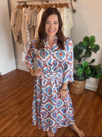 Where the Day Goes Dress in Blue