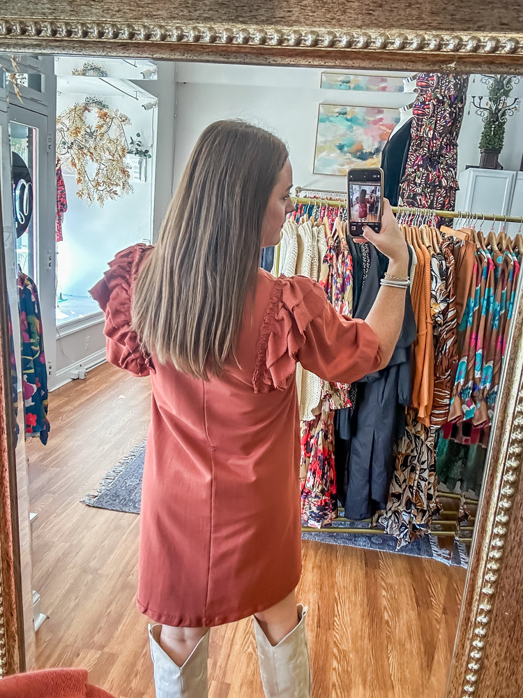 Make it Known Dress in Cinnamon