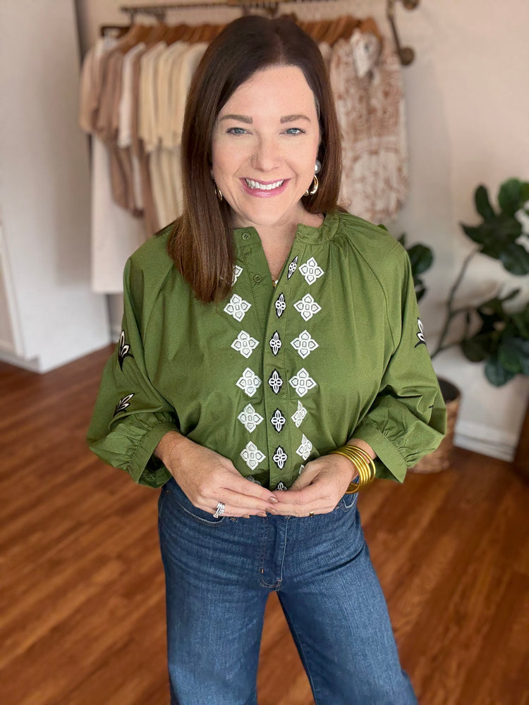 Meant for You Top in Green
