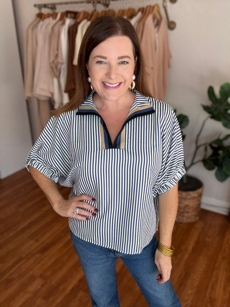 In My Mind Top in Navy
