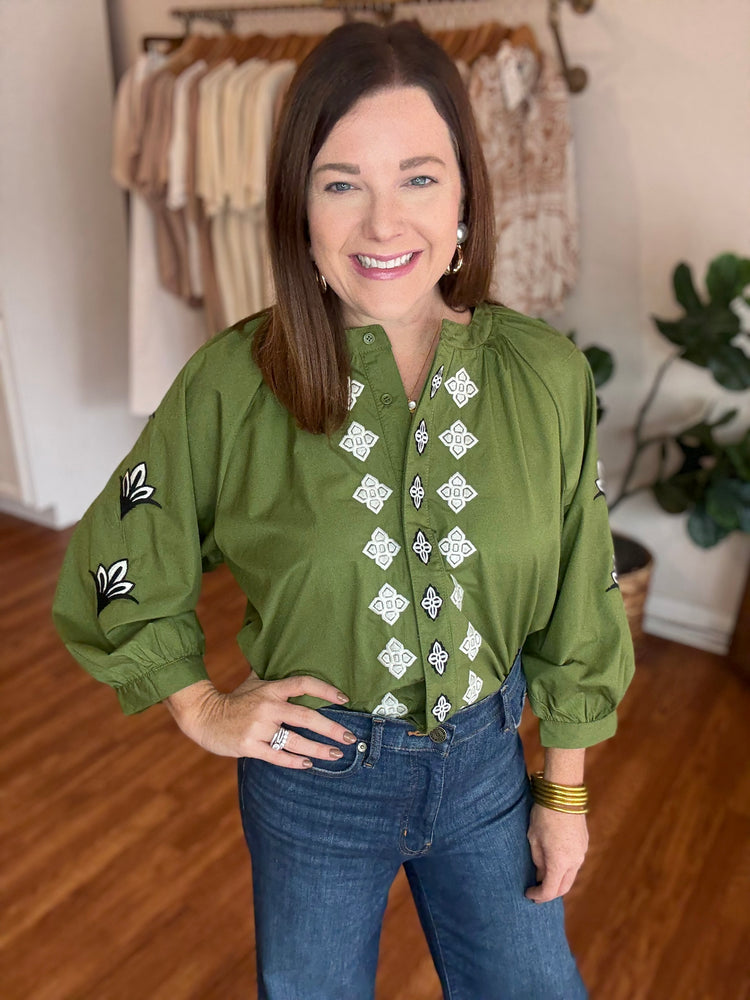 Meant for You Top in Green