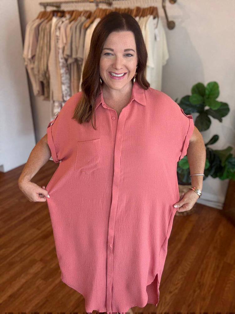 Thinking About You Lately Dress in Rose