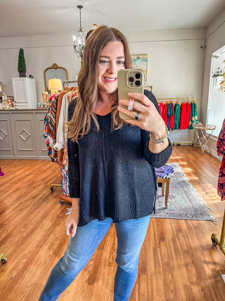 Nothing But Love Sweater in Black