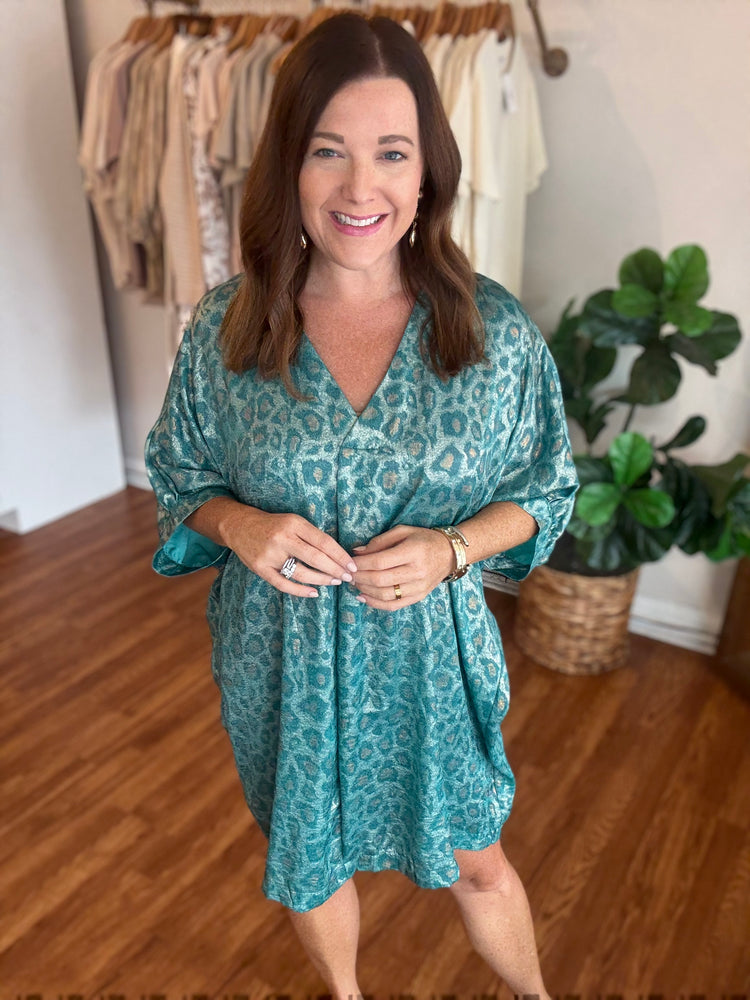 Going Strong Dress in Teal