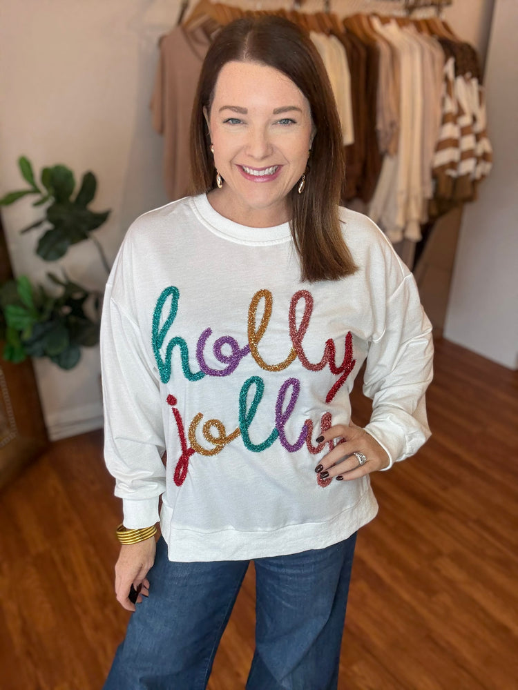 Holly Jolly Tinsel Top