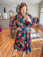 Flip the Script Midi Dress in Hunter