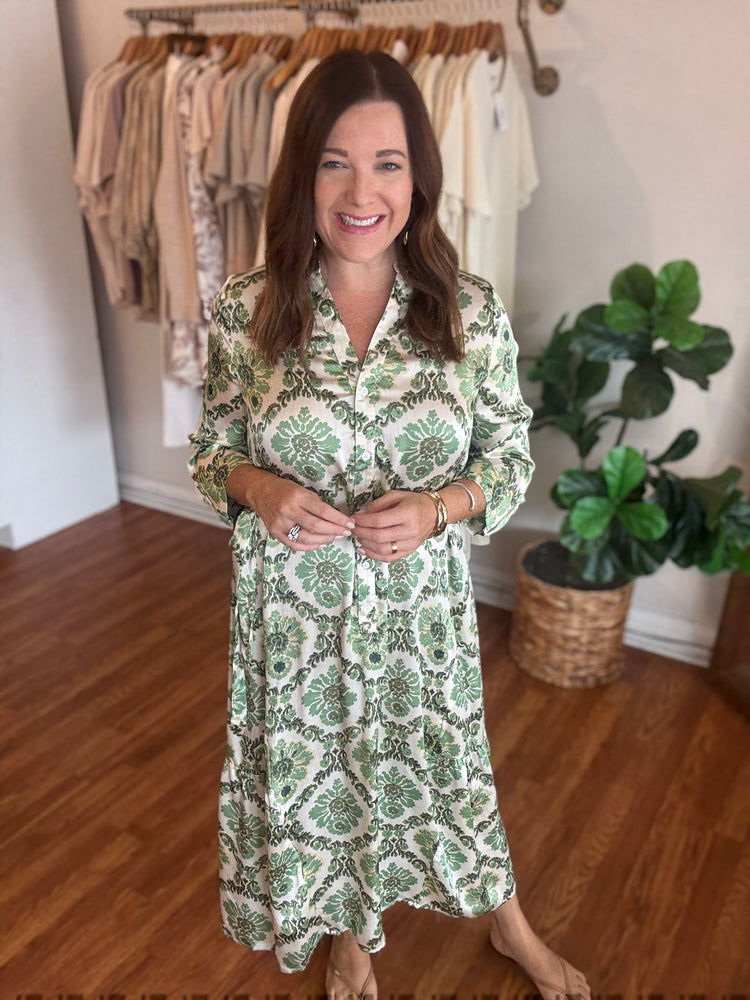 Where the Day Goes Dress in Green