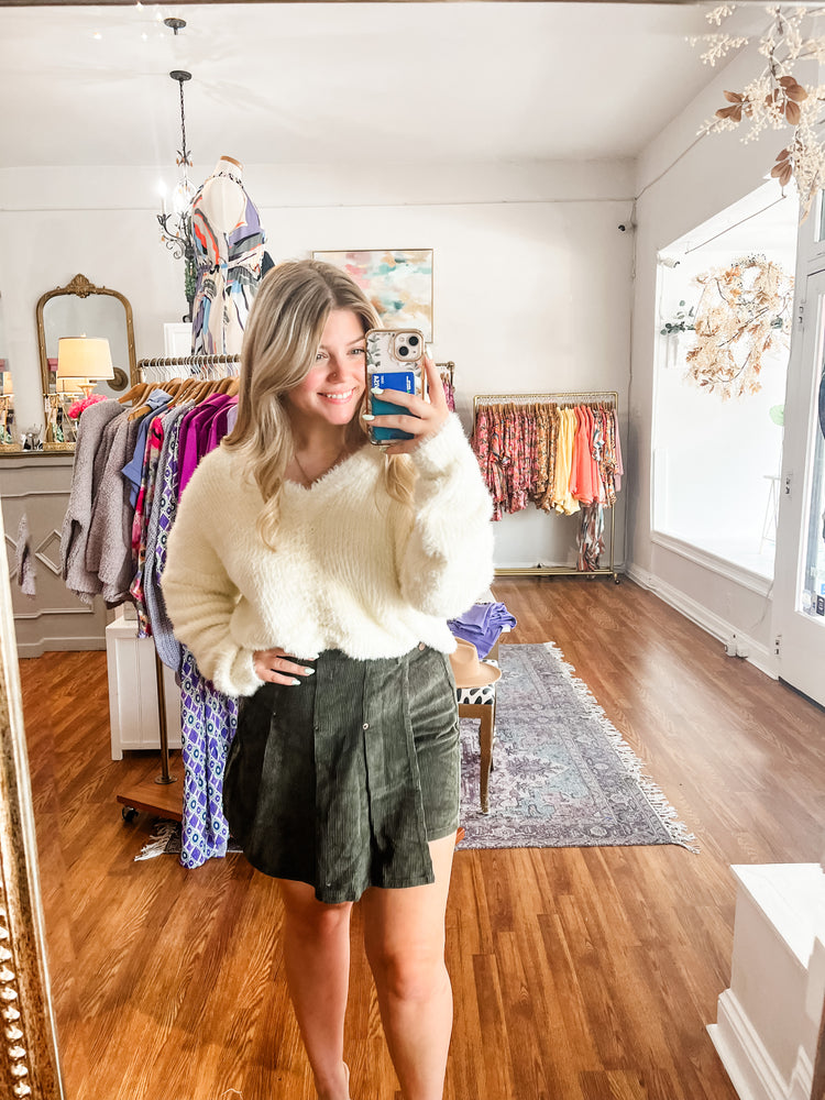 Rushing In Top in Off White