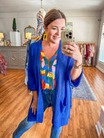 Clearly Yours Cardigan in Royal