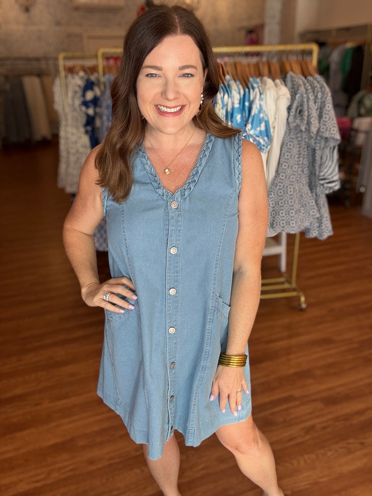 Can't Give You Up Denim Dress