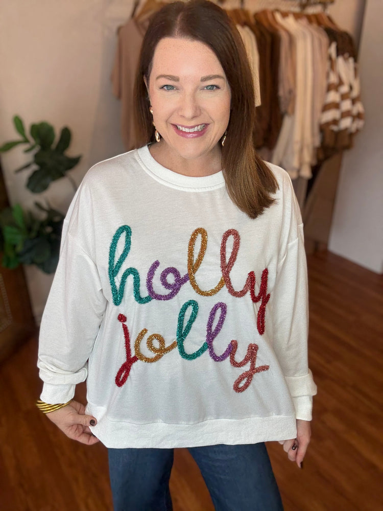 Holly Jolly Tinsel Top