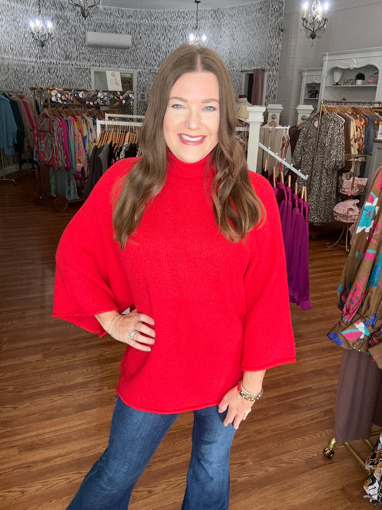 Finally Here Sweater in Red