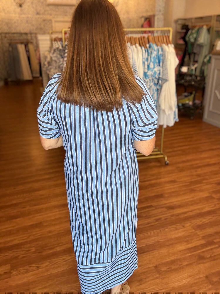 By the Bay Midi Dress in Navy