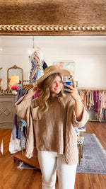 Here for It Sweater in Taupe