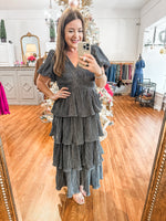Tis the Season Maxi Dress in Silver
