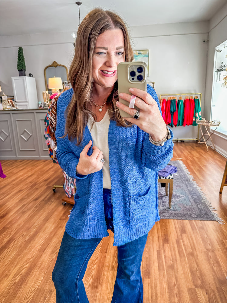 Nothing But Love Cardigan in Blue