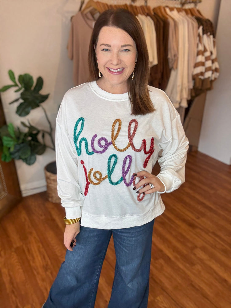 Holly Jolly Tinsel Top