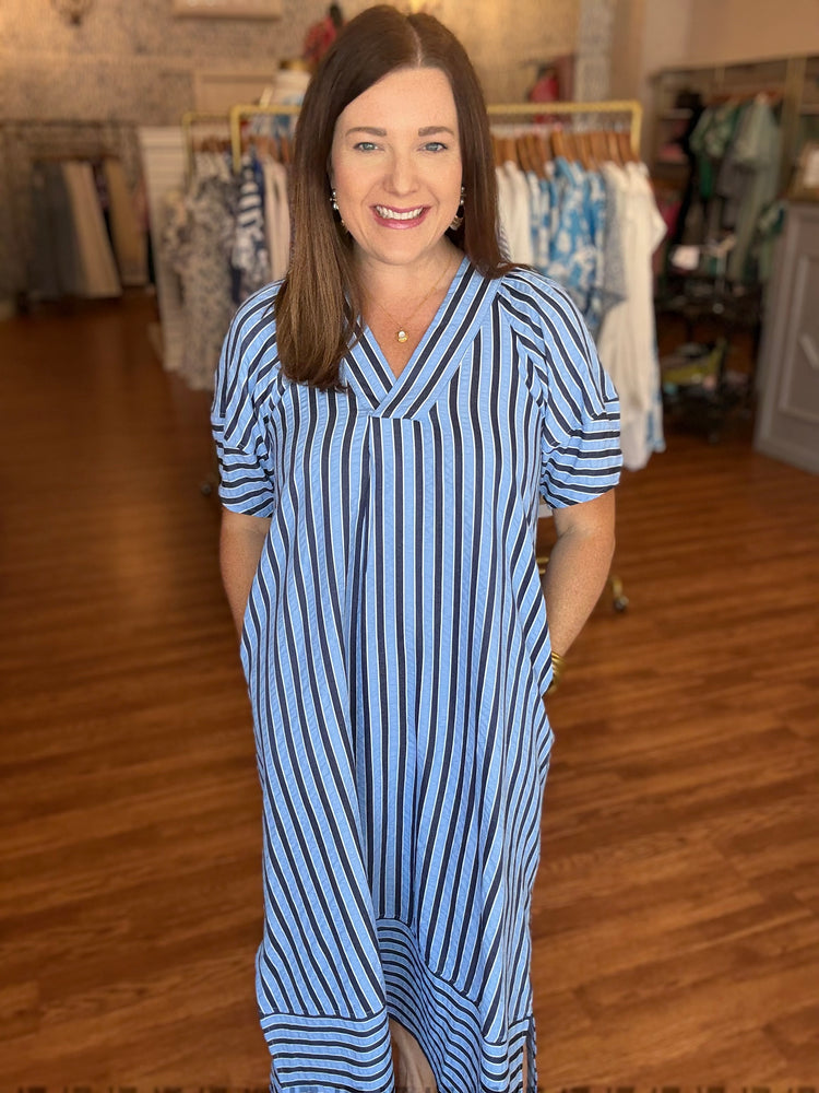 By the Bay Midi Dress in Navy