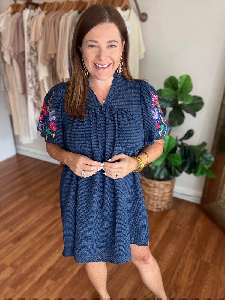 Ahead of It Dress in Navy