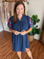 Ahead of It Dress in Navy