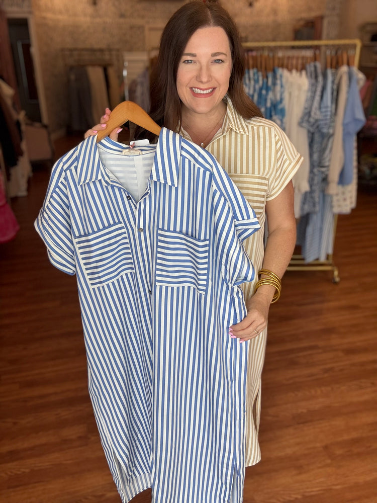 Coastal Breeze Dress in Blue
