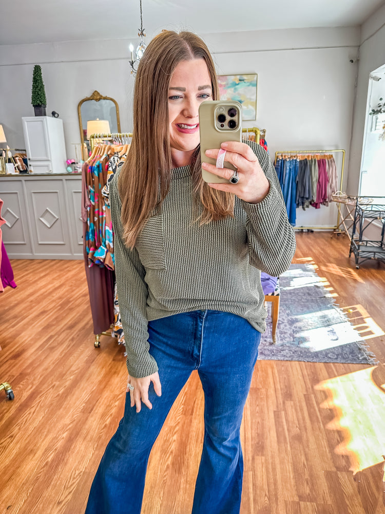 Get It Back Top in Olive