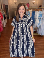 Keep on Repeat Dress in Navy