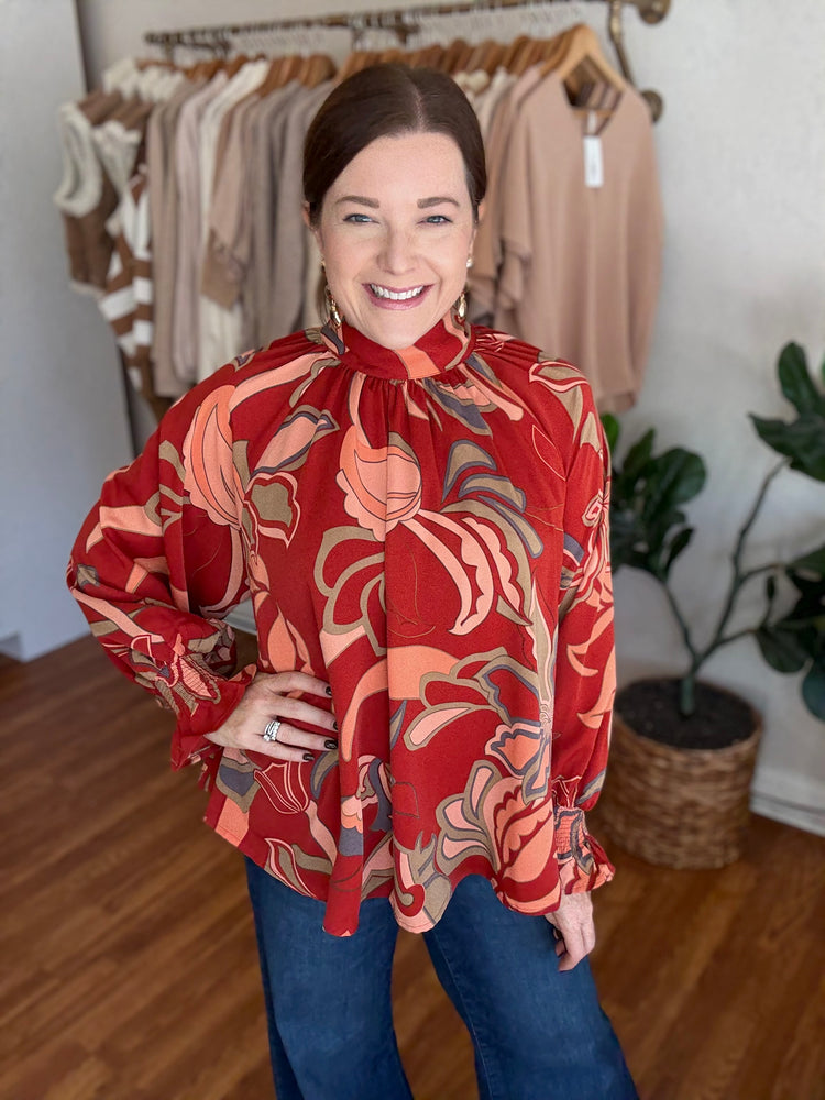 At a Glance Top in Rust