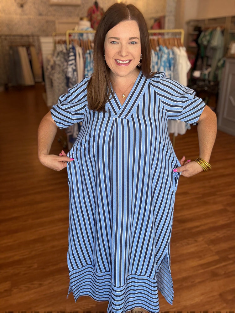 By the Bay Midi Dress in Navy