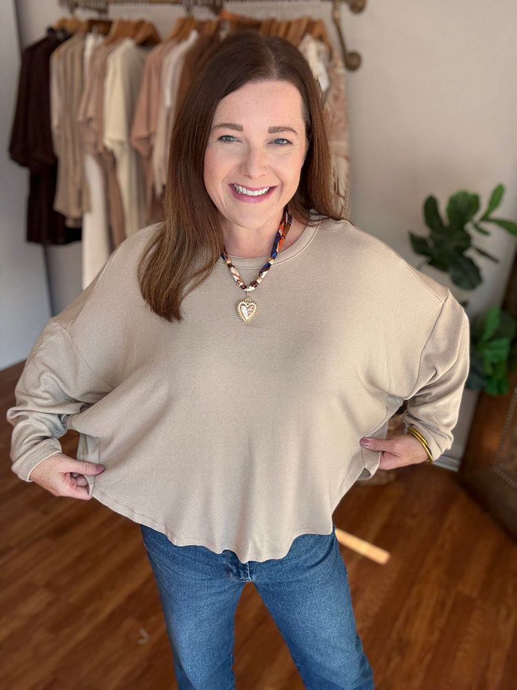 Love You Better Top in Taupe