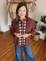 Meant for You Top in Brown
