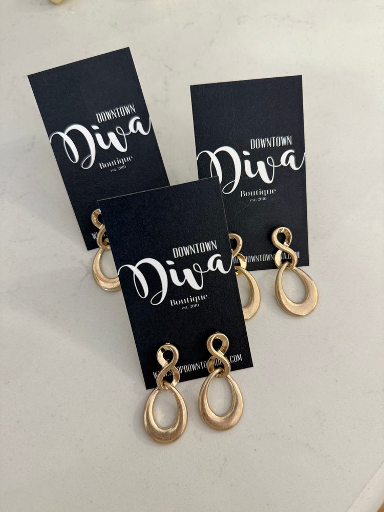 Twisted Oval Earrings